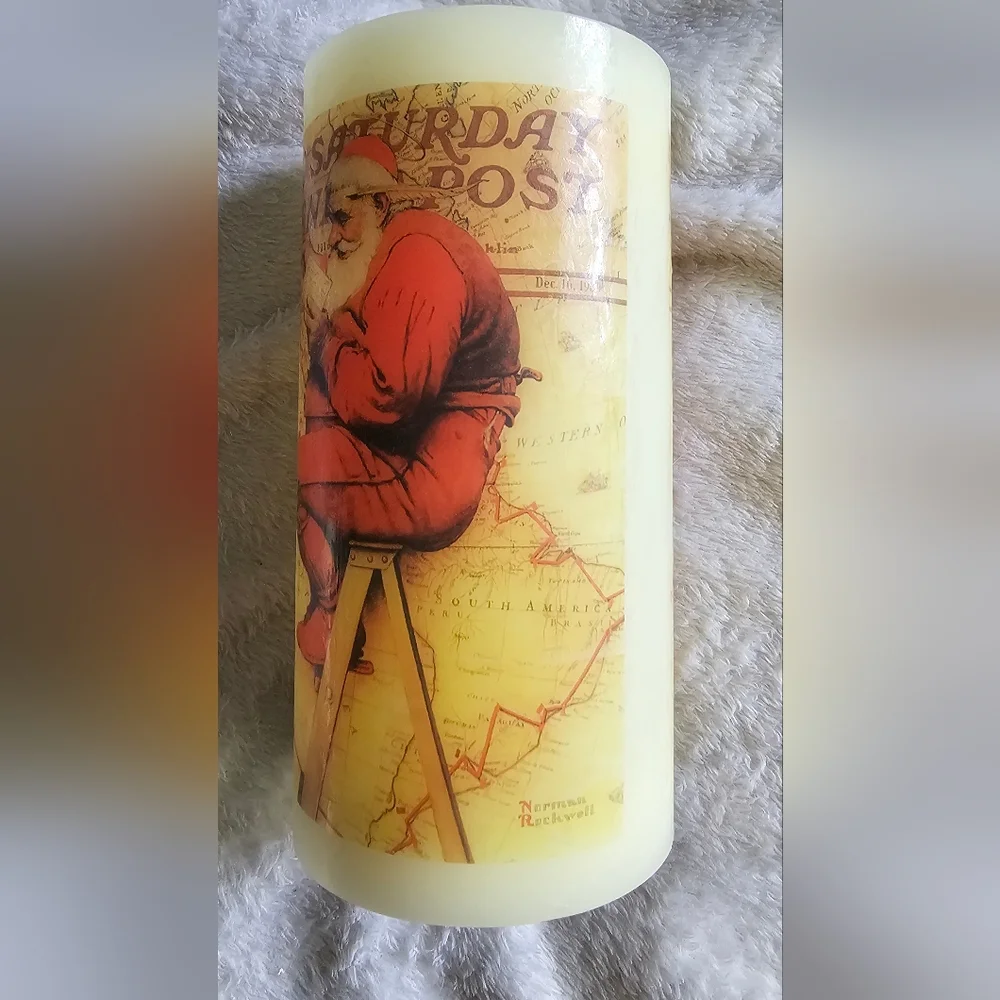 Norman Rockwell Flameless Candles 3 x 6 - Set